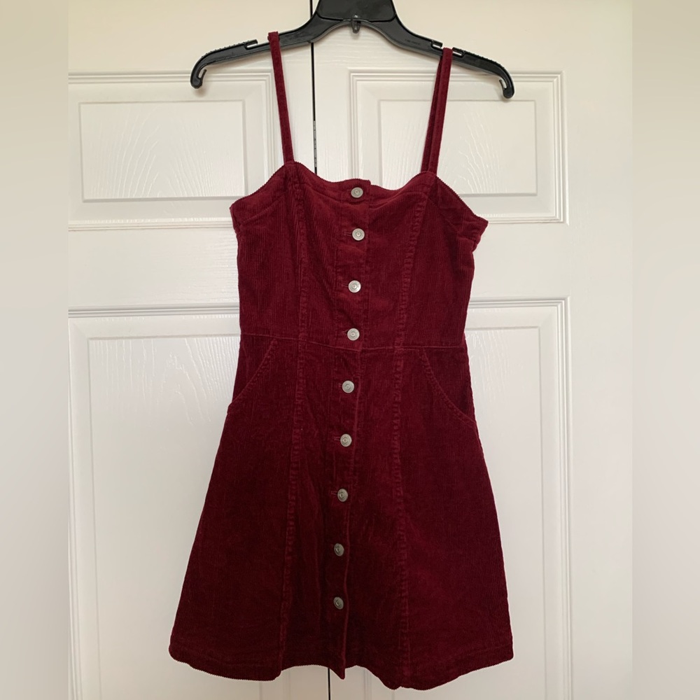 H&M button up corduroy dress
